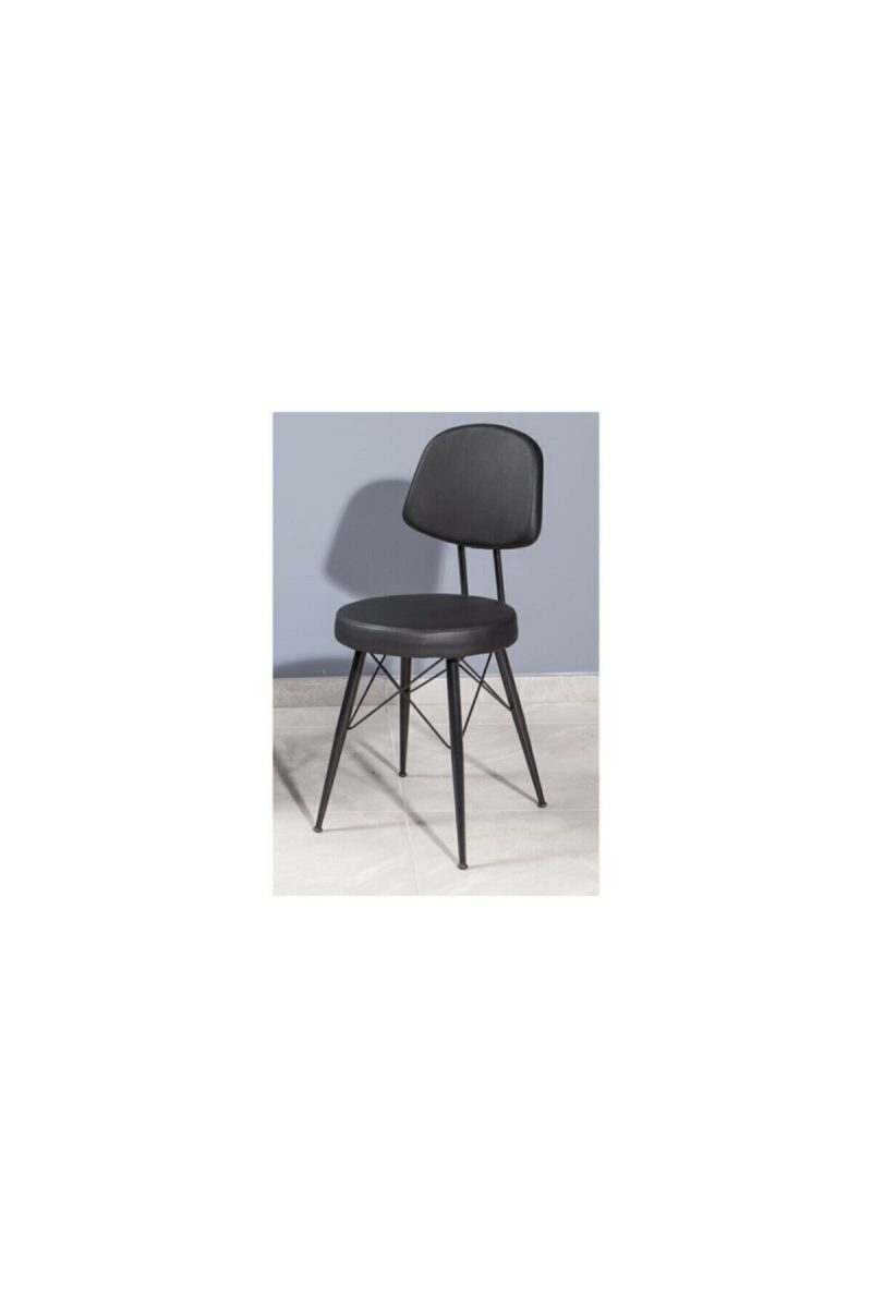 4 ADET 45 CM METAL AYAKLI DERİ EYFEL SIRTLI SANDALYE SC88831