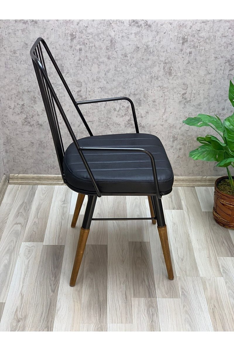 CEO METEL AHŞAP AYAKLI CAFE MUTFAK RESTAURANT BALKON TERAS SANDALYESİ