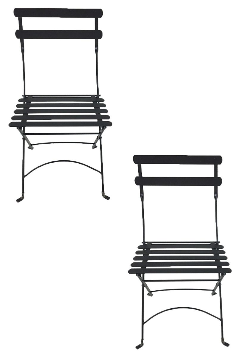 2 ADET KATLANIR BAHÇE BALKON TERAS METAL KATLANIR SANDALYE