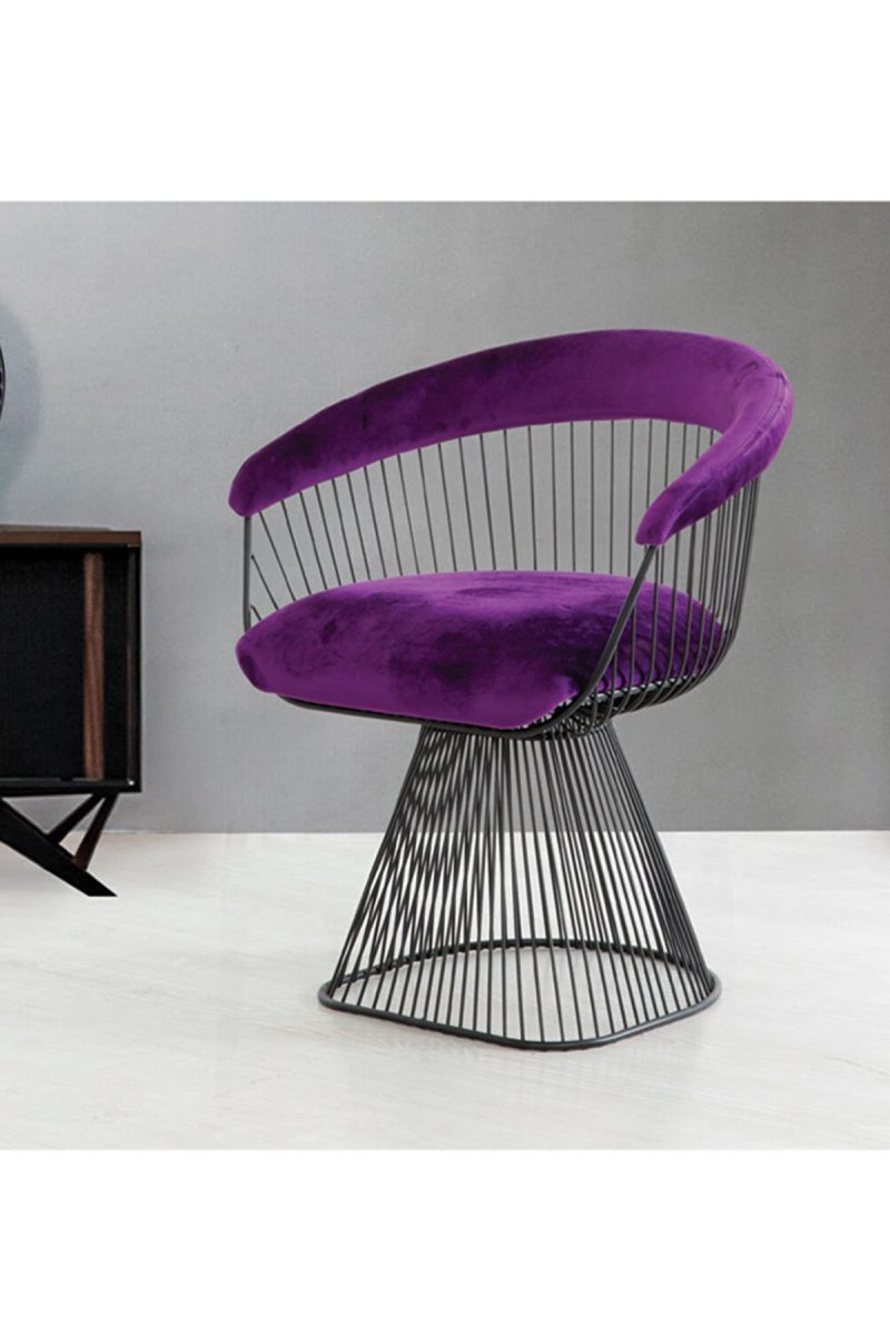 PLATNER SİYAH METAL AYAKLI SANDALYE BLU1804