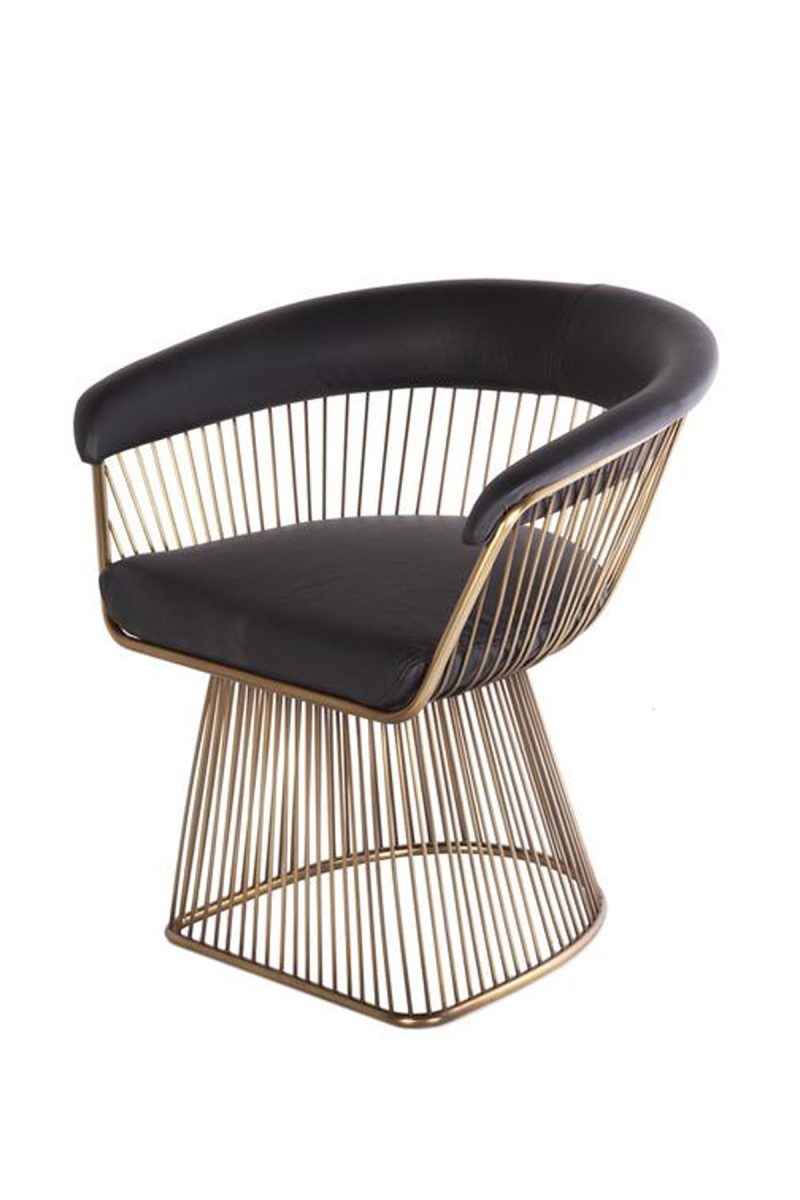 PLATNER SİYAH METAL AYAKLI SANDALYE BLU1804